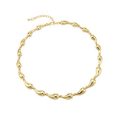 Simple water drop design sense women's necklace jewelry set versatile earrings niche adjustable bracelet jewelry